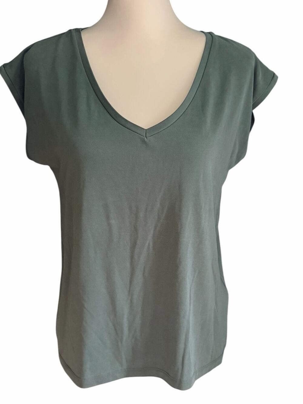 PIECES Green Short Sleeve Top Medium